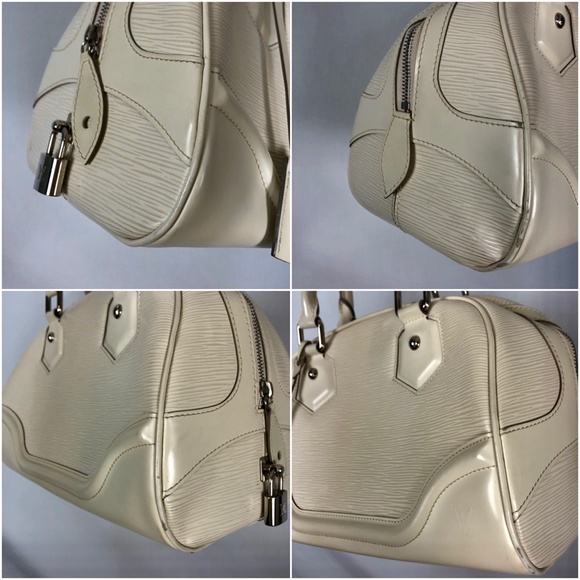 Louis Vuitton Ivorie Epi Leather Bowling Montaigne PM 100% Authentic - Picture 15 of 16